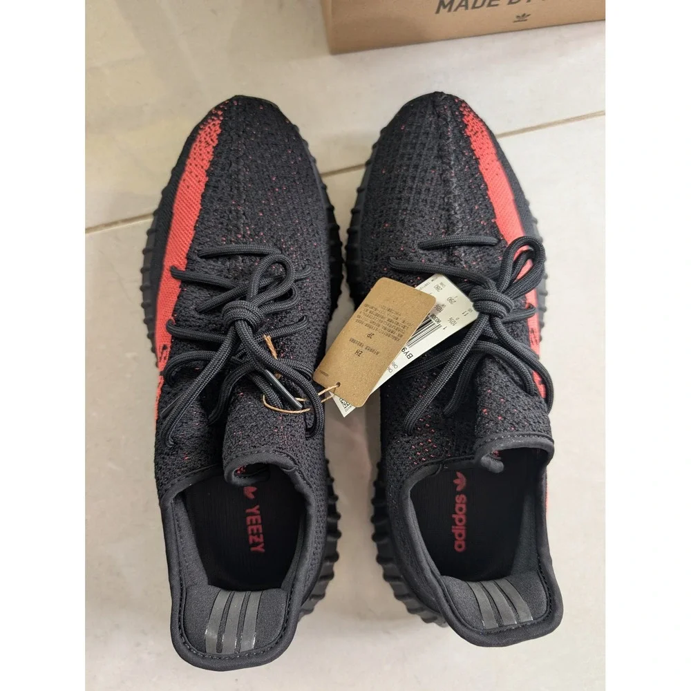 Adidas Yeezy Boost 350 V2 Core Black Red BY9612 Mens Sneakers Size 11 NWT - Picture 3 of 9
